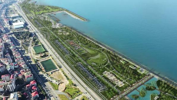 Trabzon Uzunkum Yaşam Alanı Projesi şantiyesinde ikinci etap çalışmalarının değerlendirildiği toplantı